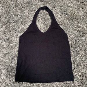 Black Haltertop
